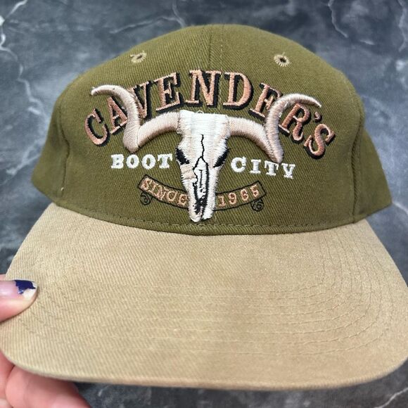 Cavender’s Mens Green SnapBack Hat - Picture 5 of 9